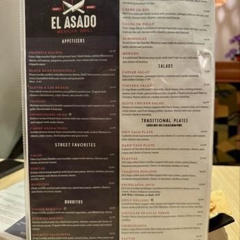 El Asado Mexican Grill - Menu - Mexican Near Me - Cathedral City, California