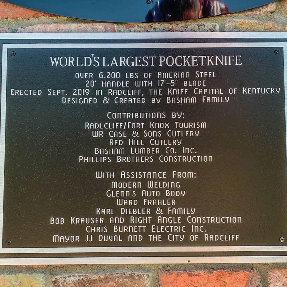 Worlds Largest Pocketknife - Public Art Near Me - Radcliff, Kentucky Worlds Largest Pocketknife - Public Art Near Me - Radcliff, Kentucky