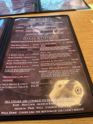 Menu photo 5 Red Rock Restaurant Wall, SD