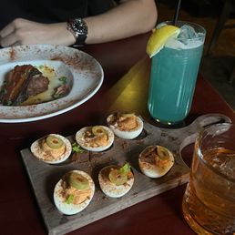 Bloody Mary Deviled Eggs