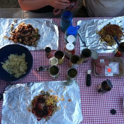 Ten-X Campground - Making Hobo Pies (beef & vegetarian)