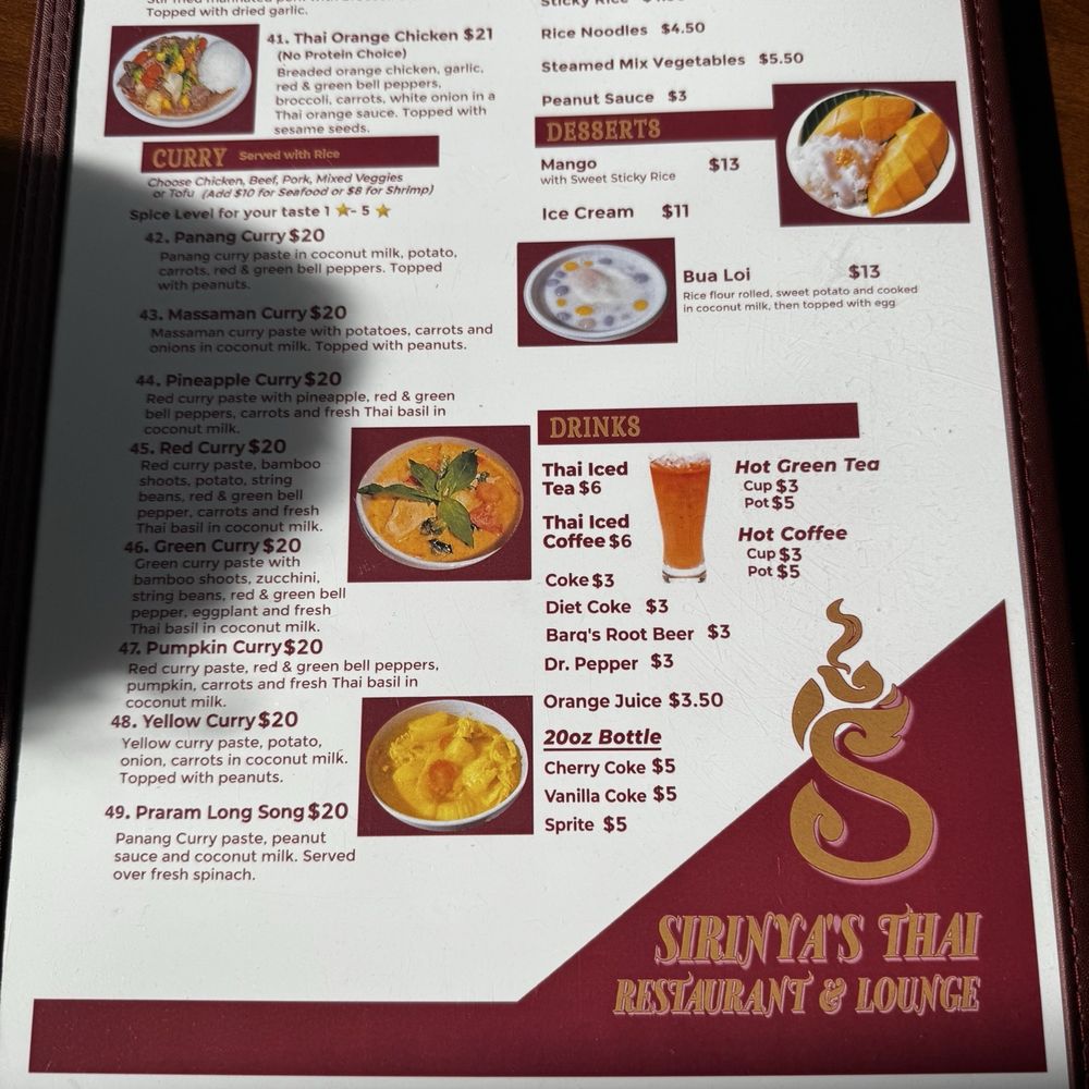 Sirinya's Thai Restaurant & Lounge - Menu - Thai Near Me - Spokane, Washington Sirinya's Thai Restaurant & Lounge - Menu - Thai Near Me - Spokane, Washington