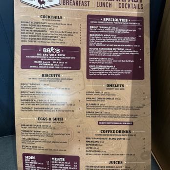 Big Bad Breakfast - Menu shot - Breakfast & Brunch Near Me - Mount Pleasant, South Carolina