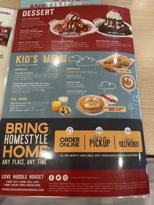 Menu photo 7 Huddle House Georgetown, TX