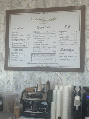 Menu photo 3 La Dolce Piccola Gelateria Palm Desert, CA