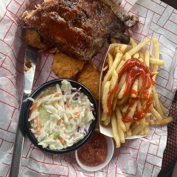 Skeeter's BBQ - 1/4 ribs and shrimp - Barbeque Near Me - Shamokin Dam, Pennsylvania