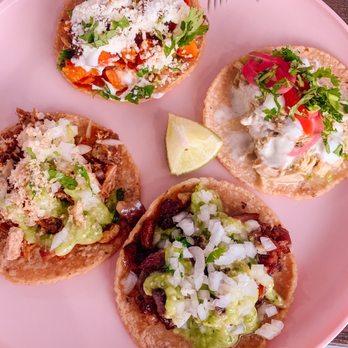 Vals - Beef, pork, sweet potato, and shredded chicken tacos - Seafood Near Me - New Orleans, Louisiana Vals - Beef, pork, sweet potato, and shredded chicken tacos - Seafood Near Me - New Orleans, Louisiana