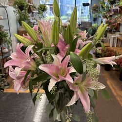 Coady Florist - Pink Lily Vase Arrangement - Best Seller
