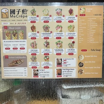 Me + Crepe - Crepe menu - Chinese Near Me - Pasadena, California