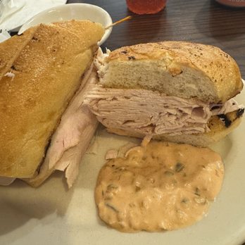 Mill Basin Kosher Deli - Turkey off the frame on garlic toast w/Russian - Delis Near Me - Brooklyn, New York