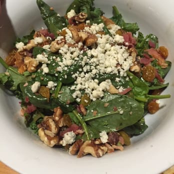 Blue On Highland - Spinach and kale salad - New American Near Me - Needham, Massachusetts Blue On Highland - Spinach and kale salad - New American Near Me - Needham, Massachusetts