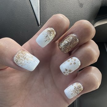 Pink Cherry Nails & Spa - White + Gold - Nail Salons Near Me - Austin, Texas