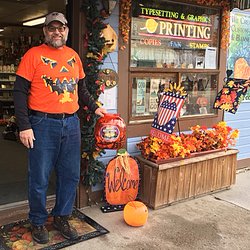 Aspen Leaf Print and Copy - Halloween at the shop on East Main St.