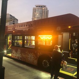 Free bus service that took us from aquarium to Queen Mary