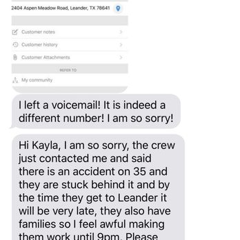 Great American Cleaning Services - Text exchange with owner - Office Cleaning Near Me
