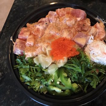 Poke n Salad - Large bowl to go with spicy tuna, ahi, and salmon - Poke Near Me - Temecula, California