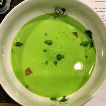 Alinea - Chilled English Pea Soup - New American Near Me - Chicago, Illinois Alinea - Chilled English Pea Soup - New American Near Me - Chicago, Illinois