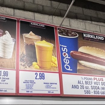 Costco - Menu at outside concessions 3/8/23 - Wholesale Stores Near Me - Lihue, Hawaii Costco - Menu at outside concessions 3/8/23 - Wholesale Stores Near Me - Lihue, Hawaii