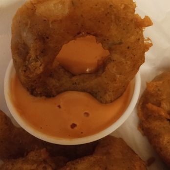 No Frills Diner on 25th - Onion rings in their included fry sauce - Diners Near Me - Ogden, Utah