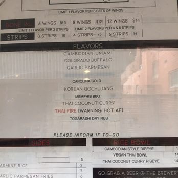 Platt Park Brewing - Wing food cart outside 8/22/18. We had the Cambodian style and loved them. - Brewpubs Near Me - Denver, Colorado