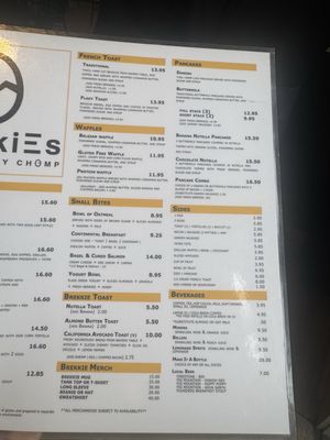 Menu photo 1 Brekkies Solvang, CA