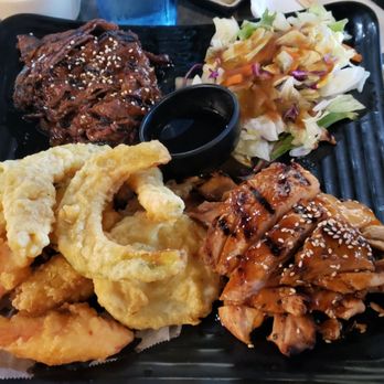 Ginzaya - Another 3-item combo, beef, chicken, and mixed tempura goodness. - Japanese Near Me - La Mirada, California