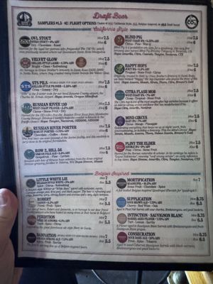 Menu photo 2 Russian River Brewing Santa Rosa, CA Menu photo 2 Russian River Brewing Santa Rosa, CA