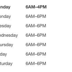 Hours of operation