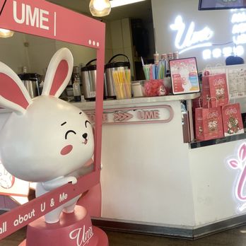 Ume Tea - Mascot near ordering counter. - Bubble Tea Near Me - Fremont, California Ume Tea - Mascot near ordering counter. - Bubble Tea Near Me - Fremont, California