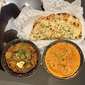 Swadist - Top: Garlic Naan; Left: Pepper Lamb; Right: Butter Chicken Desi Style - Indian Near Me - Jersey City, New Jersey Swadist - Top: Garlic Naan; Left: Pepper Lamb; Right: Butter Chicken Desi Style - Indian Near Me - Jersey City, New Jersey