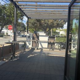 EMPTY outdoor bar.