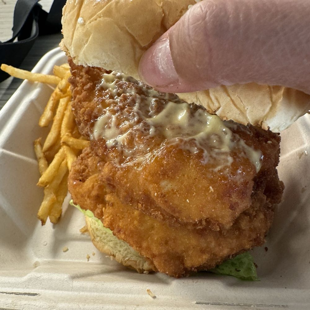 Cafe Jai - Chicken sandwich. Stacked with 2 large chicken !!! So good - Caterers Near Me - Lahaina, Hawaii