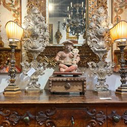 Seaborn Sterling Antiques - Unique 19th C & earlier Spanish colonial, Mexican, and Italian pieces in vignette.