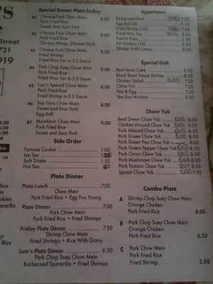 Menu photo 7 Lum's Chop Suey Fresno, CA