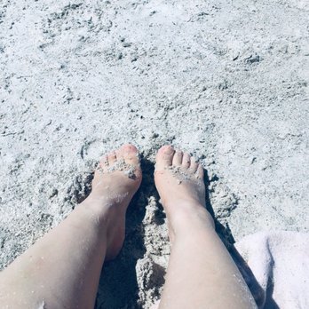 Clearwater Beach - Foot in the soft salt sand - Beaches Near Me