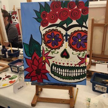 Art Studio B Creative - My friend's masterpiece! - Paint & Sip Near Me - Fullerton, California