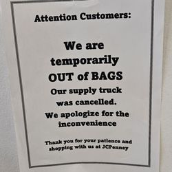 JCPenney - No bags