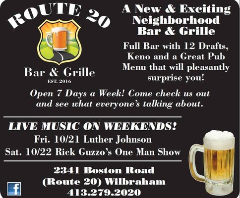 Menu photo 1 Route 20 Bar & Grille Wilbraham, MA Menu photo 1 Route 20 Bar & Grille Wilbraham, MA