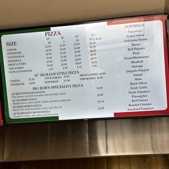 Big Rob's Pizzeria - Menu - Pizza Near Me - Westminster, California Big Rob's Pizzeria - Menu - Pizza Near Me - Westminster, California