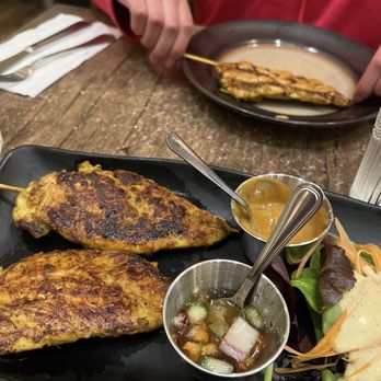 Lime Leaf - Chicken Satay Skewers - Thai Near Me - Weymouth, Massachusetts Lime Leaf - Chicken Satay Skewers - Thai Near Me - Weymouth, Massachusetts