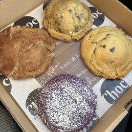 Cookies: All were a 6/10 except the chocolate chip was a 9/10 Cookies: All were a 6/10 except the chocolate chip was a 9/10