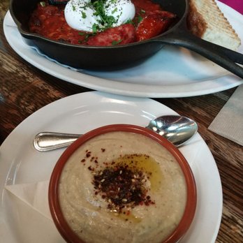 Medina Cafe - Babaganoush. (Eggplant dip) - Breakfast & Brunch Near Me - Vancouver, British Columbia