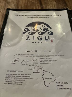 Menu photo 1 Zigu Honolulu, HI Menu photo 1 Zigu Honolulu, HI