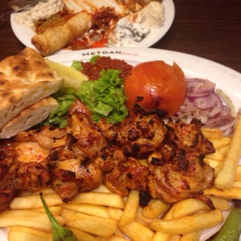 Meydan - Tavuk Sis (Hähnchenspiess) und gemischter Vorspeiserteller für 6,90€ (dazu unbegrenzt warmes Brot) - Turkish Near Me - Mannheim, BW