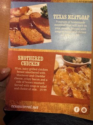 Menu photo 6 Texas Corral - Stevensville Stevensville, MI