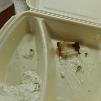 Gosch Sylt - The fish chunks have burned themselves into the styrofoam box. - Seafood Near Me - Hamburg, HH