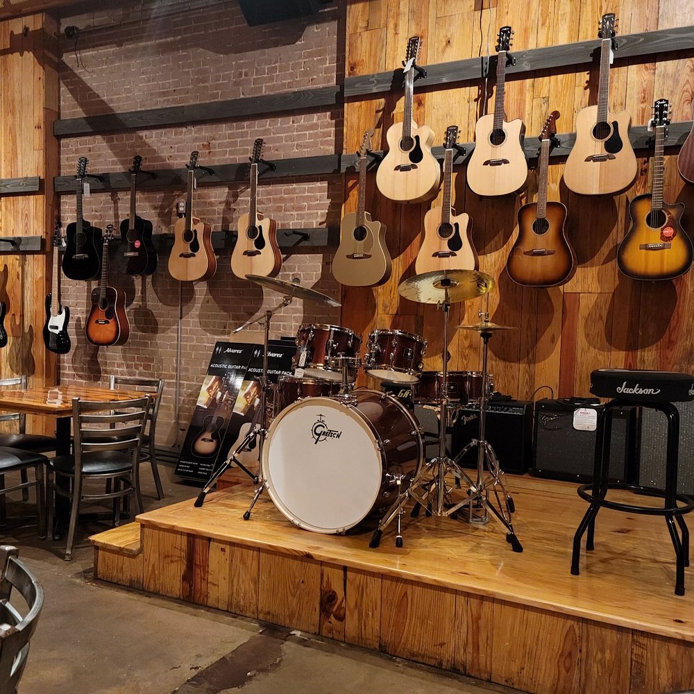 58J Music Cafe - Along side of a great meal you can browse the music store for a new instrument! - American Near Me - Lufkin, Texas