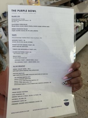 Menu photo 1 The Purple Bowl Chapel Hill, NC Menu photo 1 The Purple Bowl Chapel Hill, NC