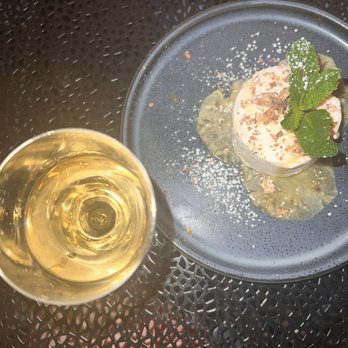 Taverna Veranda - Moscato and lavender mousse - Mediterranean Near Me - Edgewater, New Jersey Taverna Veranda - Moscato and lavender mousse - Mediterranean Near Me - Edgewater, New Jersey