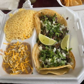Alegria Tacos - Refried Beans Mexican Rice 2 Flour Tortillas Tacos with Rice and Beans Lunch Special - Mexican Near Me - Oakland Park, Florida